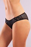 GITANA A Plus Siyah Dantel Detaylı Mini Slip Külot