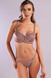 GISELLE A Plus Bakır Dantelli Yarım Dolgulu Sütyen