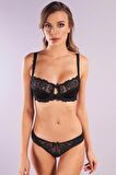 GISELLE A Plus Siyah Dantelli Yarım Dolgulu Sütyen