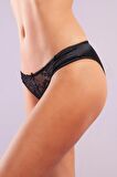 GISELLE A Plus Siyah Dantelli Mini Slip Külot