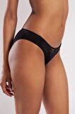 GARLAND A Plus Siyah Dantel Detaylı Mini Slip Külot