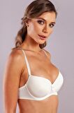GUYANA A Plus Beyaz Dolgulu Balconette Push Up Sütyen