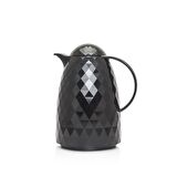 1 Lt Siyah Düz Kapaklı Prizma Termos