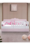 Yavrulu Karyola, Flower Yavrulu Montessori Karyola - Pembe + 1 Adet Comfort Yatak