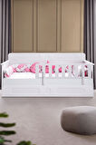 Yavrulu Karyola, Flora Yavrulu Montessori Karyola - Beyaz + 1 Adet Comfort Yatak