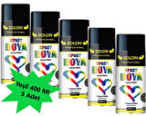 5 Adet Sprey Boya Çimen Yeşil, 400 Ml