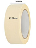 6 Adet Maskeleme Bandı Boya Bandı 36mm X 25m  Kağıt Bant
