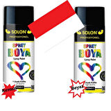 Taraftar Seti Sprey Boya, Ay-Yıldız, Kırmızı-Beyaz 400 ml