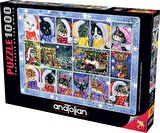 Anatolian 1000 Parçalık Puzzle - Yeni Yıl Kedileri 1103