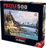 Anatolian 500 Parçalık Puzzle - Vadinin Sonundaki Ev 3533