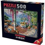 Anatolian 500 Parçalık Puzzle - Mor Salkımlı Teras 3578