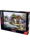 Anatolian 1500 Parçalık Puzzle - Kuğular ve Kır Evi 4529