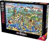Anatolian 1500 Parçalık Puzzle - Avrupa Haritası 4557