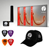 Pitbull Silver Seri Akustik Gitar Teli 11-52 Extra Light SAG 11-52 3P SSC 3lü SET Hediyeli Paket
