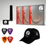 Pitbull Silver Seri Elektro Gitar Teli 10-46 Super Light SEG 10-46 3P SSC 3lü SET Hediyeli Paket