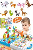 Oyuncak 3d Geometri Puzzle Çantalı Pilli Matkap Hayvanlar Puzzle