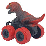 Sürtmeli Dinazor Arabalar 12 cm - H-20 - T-Rex - Kırmızı