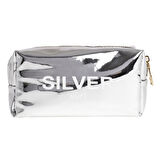Vuki Aynalı Şeffaf Fermuarlı Kalem Kutu Silver VK-0117-01