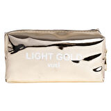Vuki Aynalı Şeffaf Fermuarlı Kalem Kutu Light Gold VK-0117-03