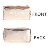 Vuki Aynalı Şeffaf Fermuarlı Kalem Kutu Light Gold VK-0117-03