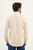 Mcr Gofreli Slim Fit Pamuk Erkek Gömlek 27080