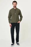 Mcr Düz Slim Fit Hakim Yaka Beli Lastikli Erkek Mont 39665.26Y