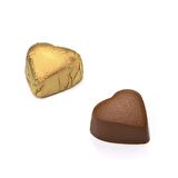 Melodi Altın Yaldızlı Mini Kalp Antep Fıstıklı Sütlü Çikolata 500 gr 