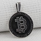 Bitcoin 925 Ayar Gümüş Kolye Ucu