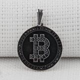 Bitcoin 925 Ayar Gümüş Kolye Ucu
