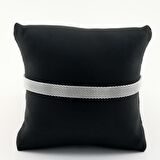 Şık Tasarımlı Unisex 925 Ayar Gümüş Hasır Bileklik