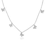 Kelebek Tasarımlı Kadın Gümüş Kolye