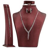 Zirkon Taşlı Gümüş Bayan Set