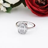 925 Ayar Gümüş Baget Zirkon Taşlı Kadın Yüzük