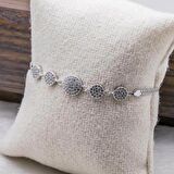 925 Ayar Gümüş Yuvarlak Nazarlı Bileklik