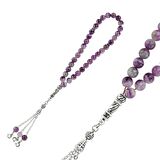 Doğal Ametist Taşı Tesbih