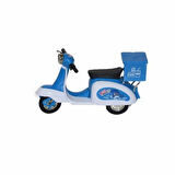 Çek Bırak Metal Vespa Motor 12 Cm - FY361A-12D - Mavi