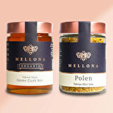 Mellona Organik Yüksek Yayla 450 gr Süzme Çiçek Balı+ 200 gr Polen