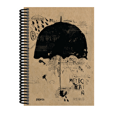 Papirüs Kraft Sert Kapak Defter 100yp 17x24cm Düz