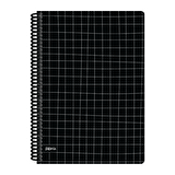 Papirüs Mini Sert Kapak Defter Siyah 100yp 17x24cm Kareli