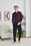 Kly Uzun Kol Polo Yaka  Erkek Pijama 9247 