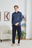 Kly Uzun Kol Polo Yaka  Erkek Pijama 9247 