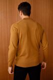 Desen Triko Erkek Basic Yarım Balıkçı İnce Triko Kazak 02421604 Camel