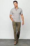 DESEN TRİKO Polo Yaka Kısa Kollu Bej Erkek T-Shirt DSN805