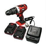 Attlas Atb 18 20 Volt Kırmızı Çift Akülü Matkap Seti
