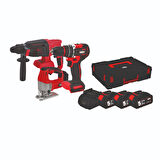 Attlas ATB 21 3’lü Kombo Set 2 Kömürsüz Motor (ATBL 21 BLPD Darbeli Matkap +ATBL 21 BLRH  Kırıcı/Delici +ATBL 21 BLJS Dekupaj )– A0104172