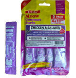 Freshy Meow Gurme Tavuklu ve Somonlu Sıvı Kedi Ödülü 5'li Paket 60 Gr