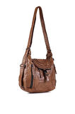 CCS 16745 Suni Deri Omuz Askılı Sırt Çantası