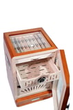 PremiumQuality Ahşap Aksesuar Çekmeceli Camlı Sedir Humidor Puro Kutusu - TR8822