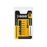 SGS BİTS UÇ VE HIZLI ADAPTÖR SETİ 15 PARÇA Sand-Pro Series SGS3870