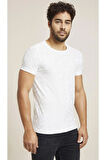 TS 769 Slim Fit Beyaz Spor T-Shirt